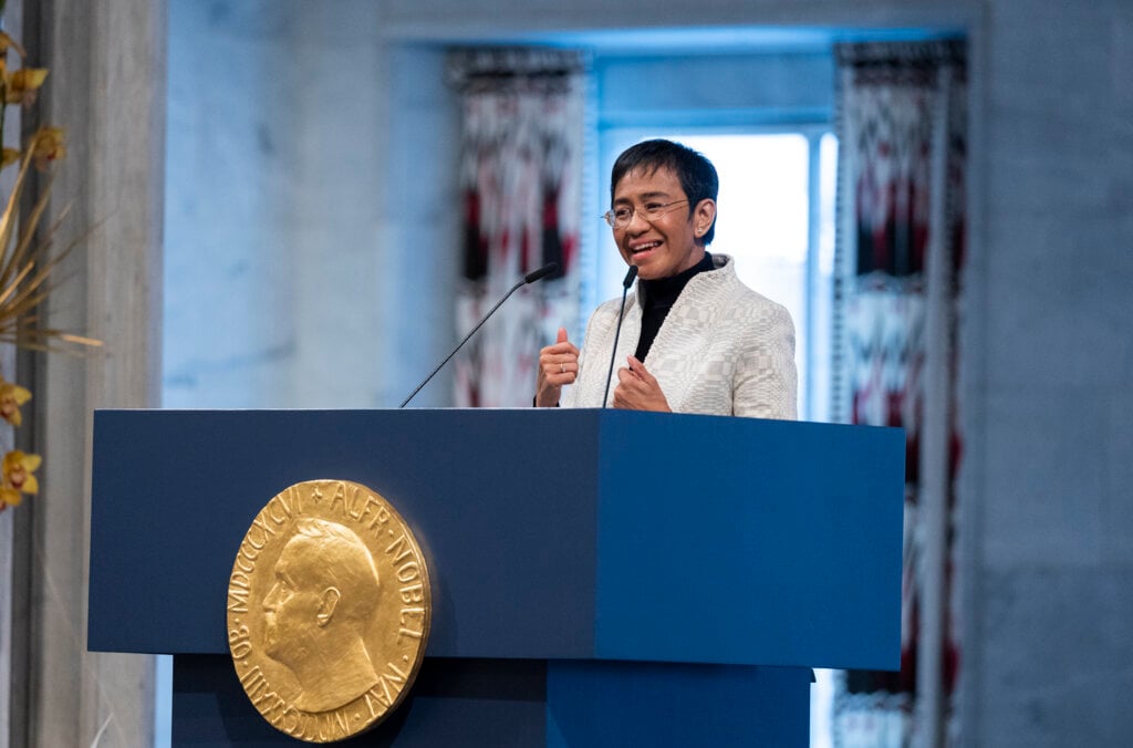 Maria Ressa delivers her Nobel lecture